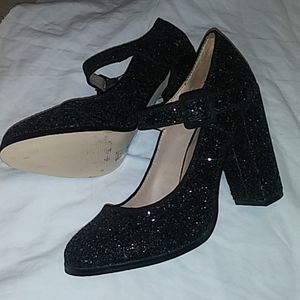 Black glitter Mary Jane